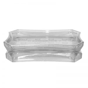 Acrylic Soap Dish(White Transparent)