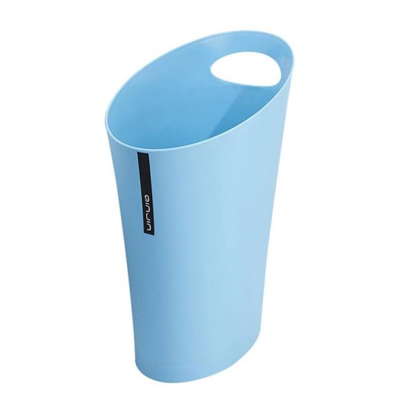 Oval Bin with Handle Blue