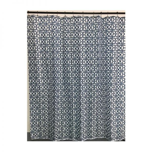 Polyester Shower Curtain Dark Square