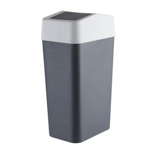 Rect Bin with Swing Cover Gray