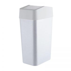Rect Bin with Swing Cover-white