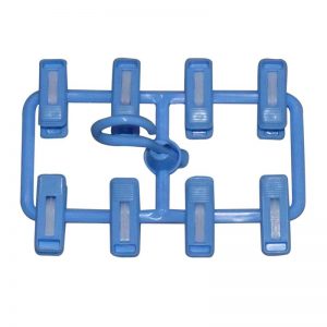 Square Hanger with 8 Clips - Blue