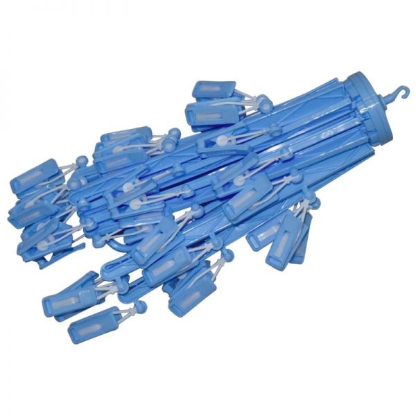 Umbrella Hanger with 36 Clips - Blue