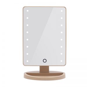 Vanity Mirror with Touch Screen Led Light - Gold