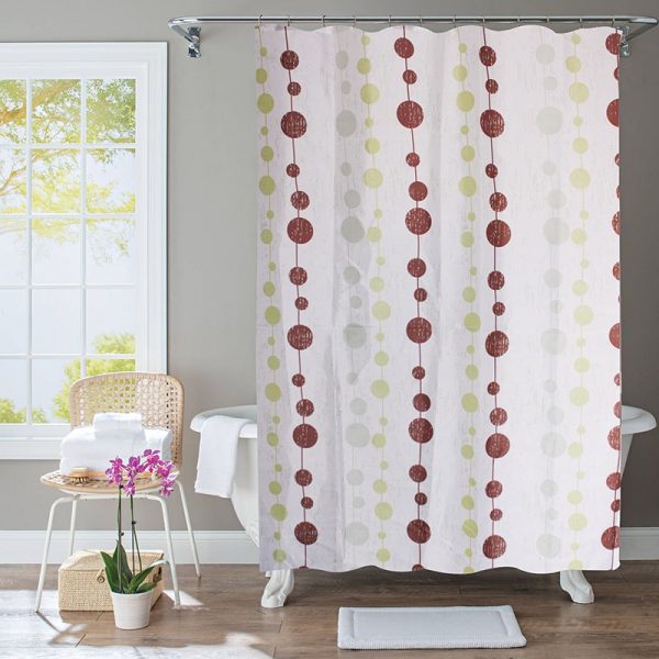 Polyester Shower Curtain Bubbles