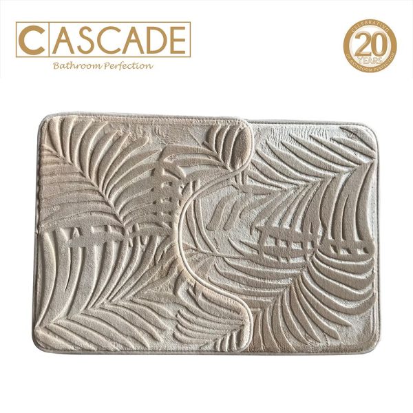 Cascade 2 Piece Bath Mat Set with Memory Foam - Image 2