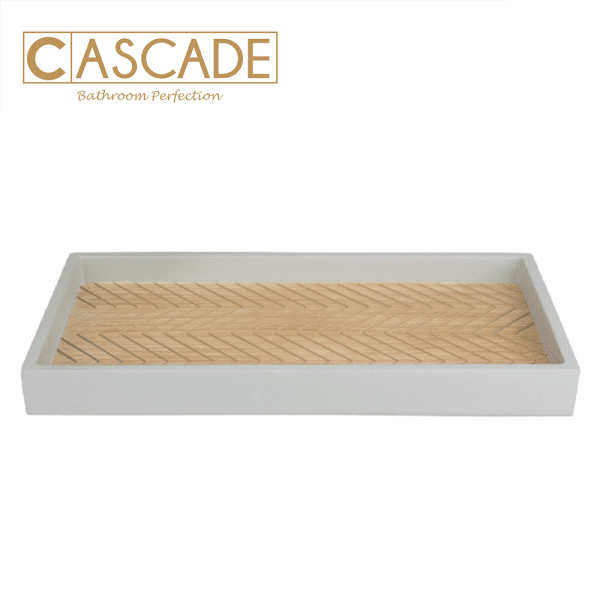 Cascade Gray Wood Multi-Purpose Tray