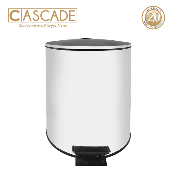 Cascade Stainless Steel Soft Close  Round Pedal Bin - Image 2