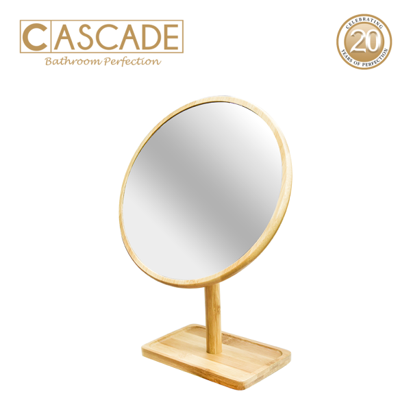 Cascade Wooden Round  Vanity Mirror - Image 3