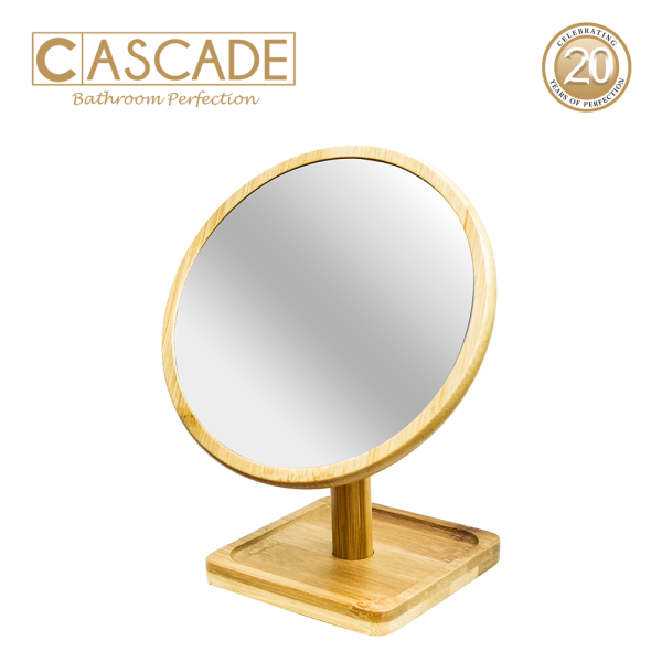 Cascade Wooden Round  Vanity Mirror - Image 2