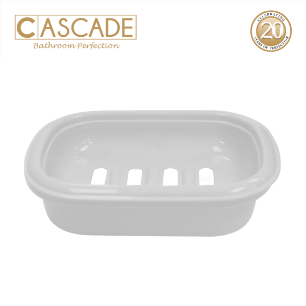 Cascade Rectangular Soap Dish-White