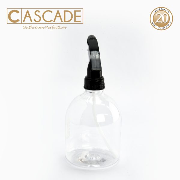 Cascade 500ml Plastic Spray Bottle -Clear with Black - Image 2