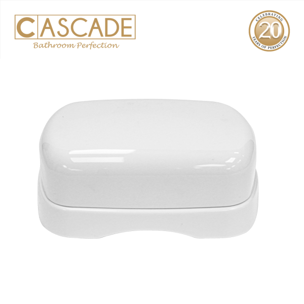 Cascade Medium Rectangular Soap Dish -White