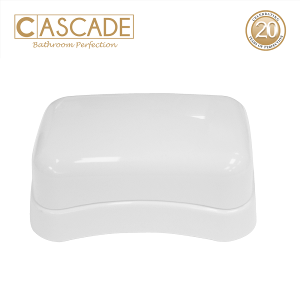 Cascade Large Rectangular Soap Case -White