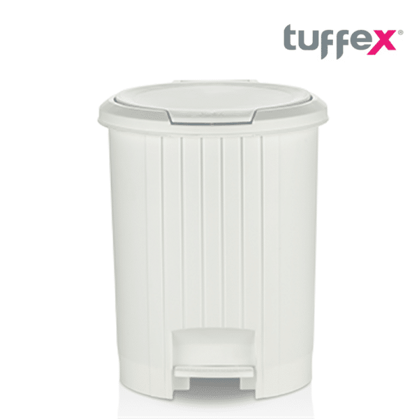 Cascade Push Open and Pedal Dustbin 11 Liters White, Grey, Cappuccino & Black - Image 3