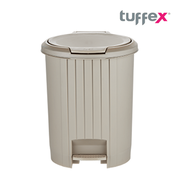 Cascade Push Open and Pedal Dustbin 11 Liters White, Grey, Cappuccino & Black - Image 4