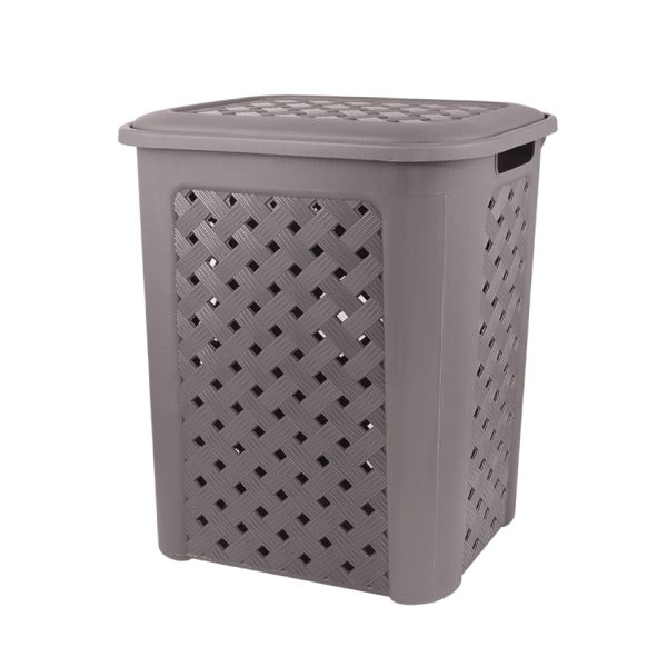 Cascade Large Weave Laundry Hamper with Lid 50 Liters - Image 3