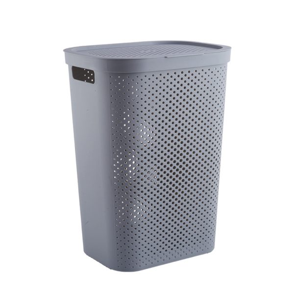 Cascade Large Laundry Hamper with Lid 60 Liters