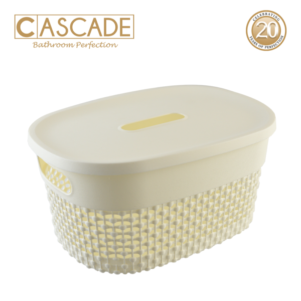 Cascade Small Weave basket with Lid 5.5 Liters