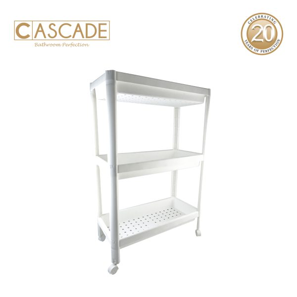 Cascade 3 Layer Rectangular Trolley with Wheels - Image 3