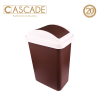 Cascade Matte Waste Bin with Swing Brown - Image 2