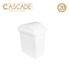 Cascade Matte Waste Bin with Swing White