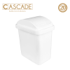 Cascade Matte Waste Bin with Swing White - Image 2
