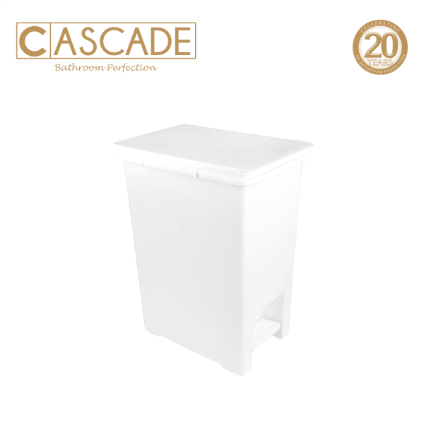 Cascade Matte Pedal Bin White