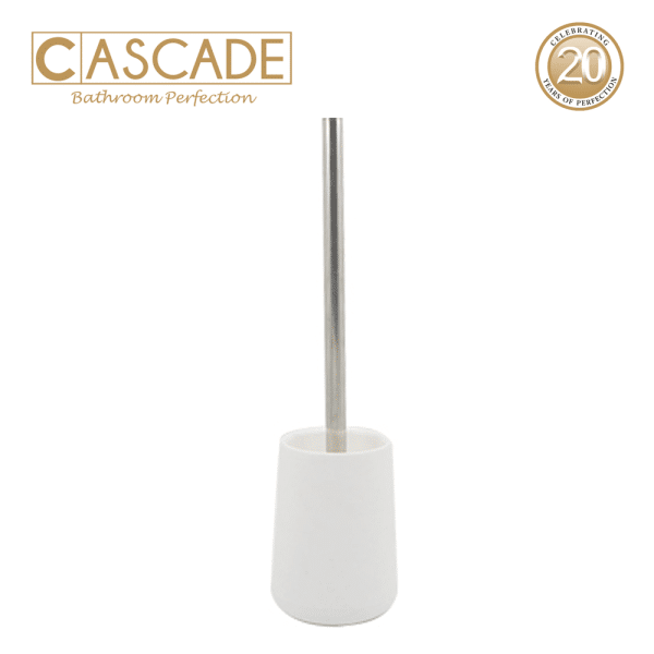 Cascade Ivory Toilet Brush Set W/ Holder