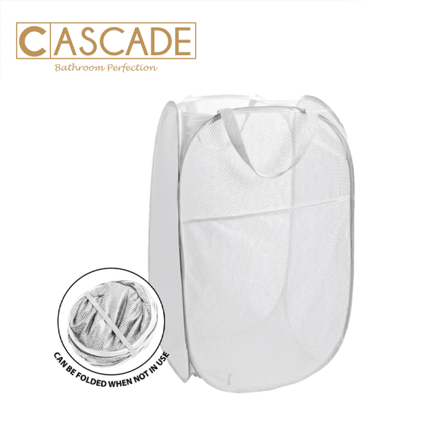 Cascade Large Collapsible Mesh Laundry Basket - Image 2