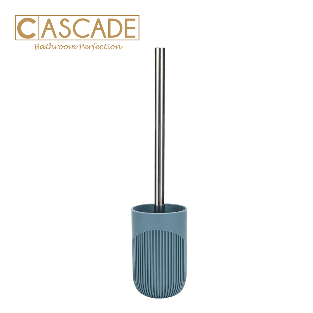 CASCADE LINEAR BLUE TOILETBRUSH HOLDER SET