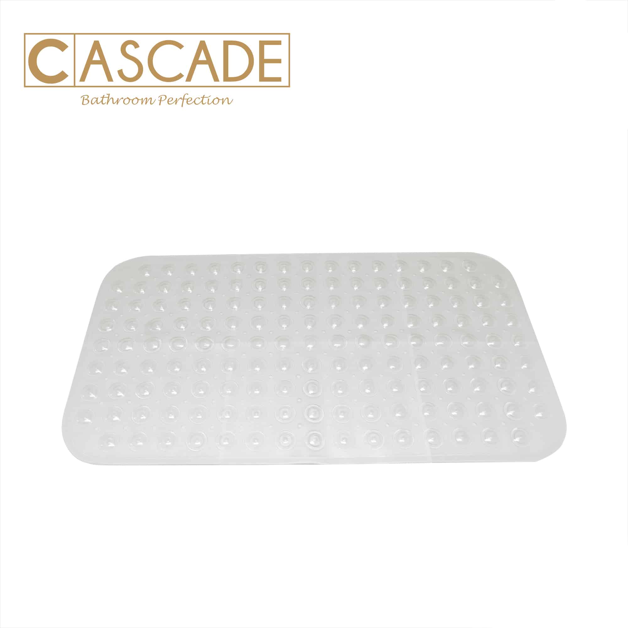 CASCADE 70X39CM RECTANGULAR BATH MAT (WHITE)