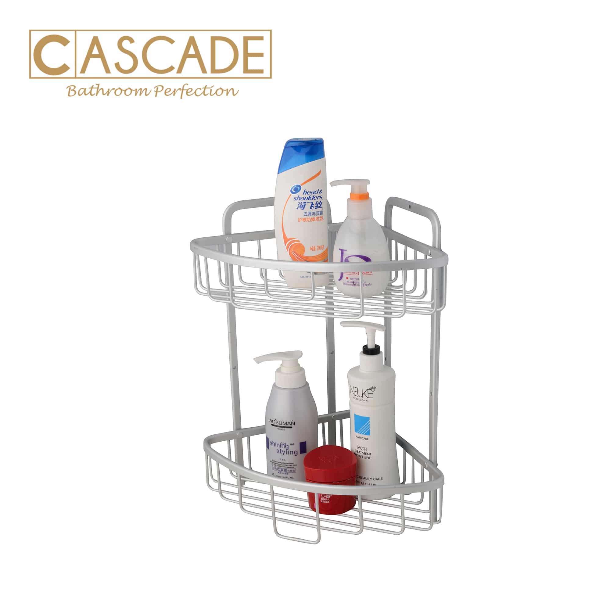 CASCADE 2 LAYER ALUMINUM CORNER STORAGE RACK