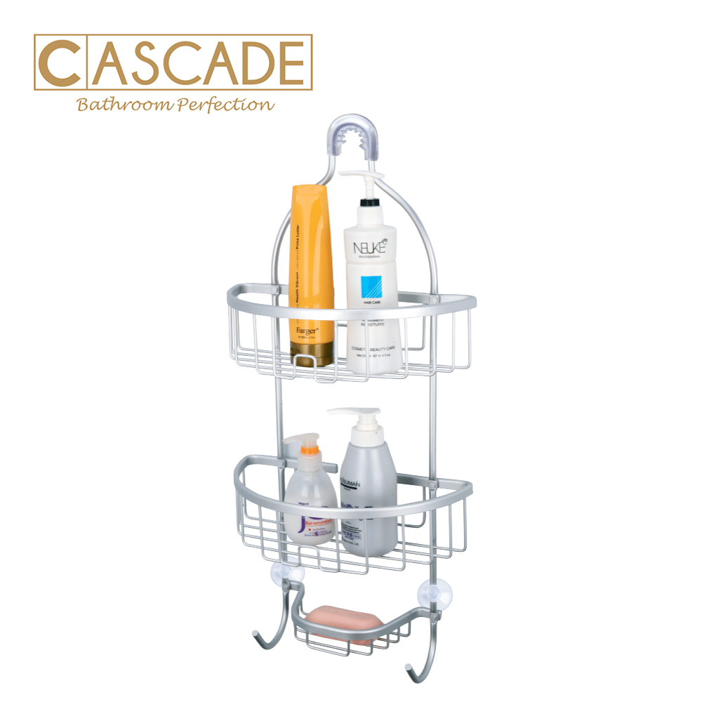 CASCADE 3 LAYER ALUMINUM SHOWER CADDY