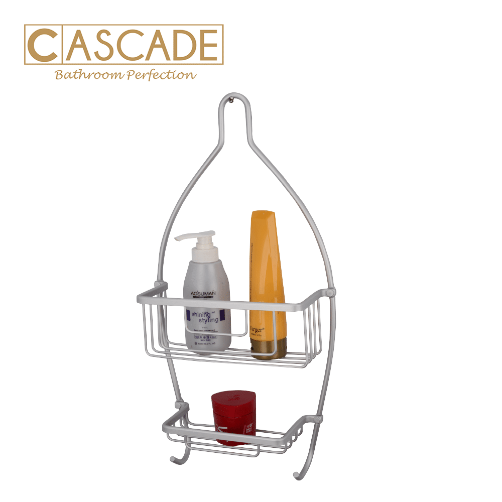 CASCADE 2 LAYER ALUMINUM SHOWER CADDY
