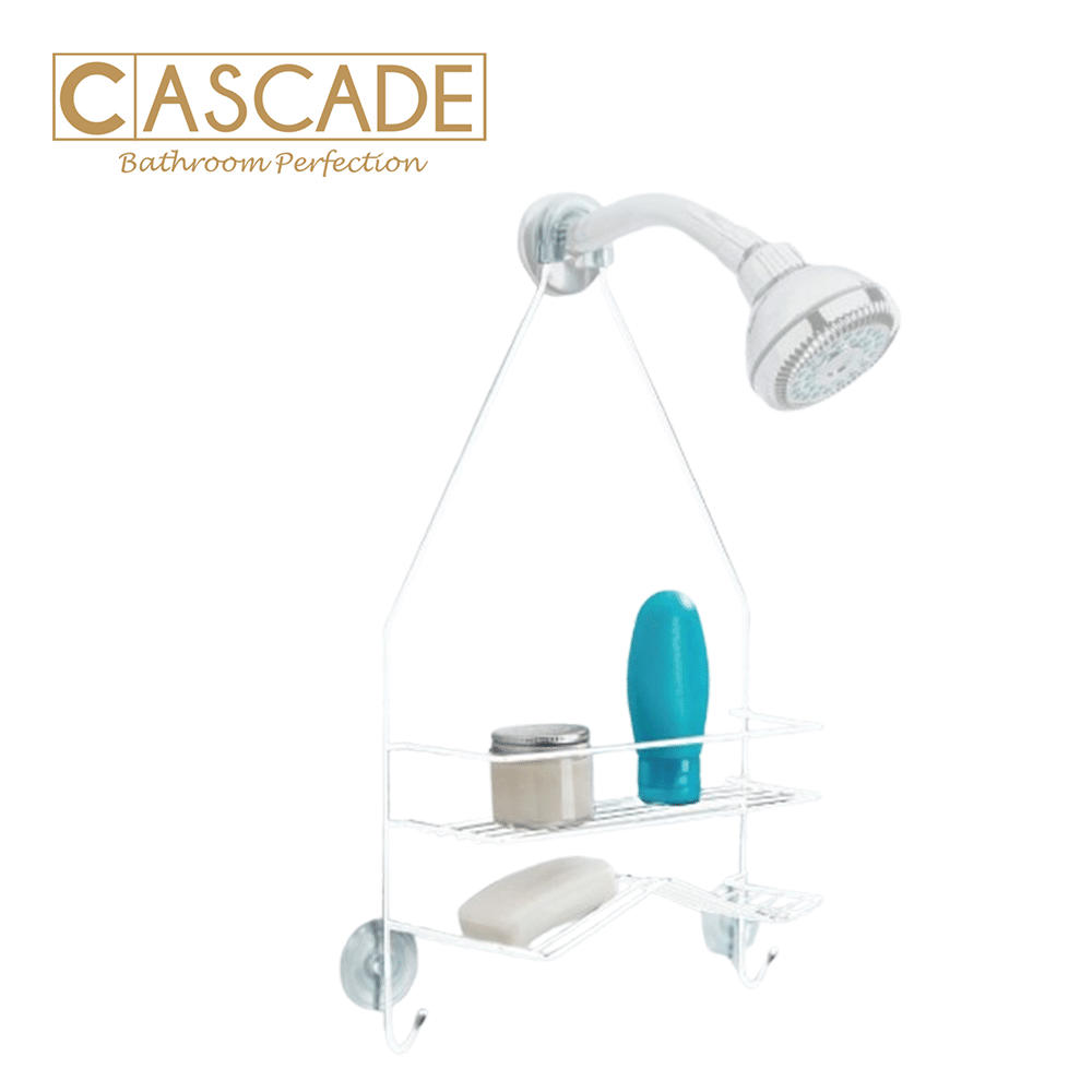 CASCADE 2 TIER SHOWER CADDY WHITE