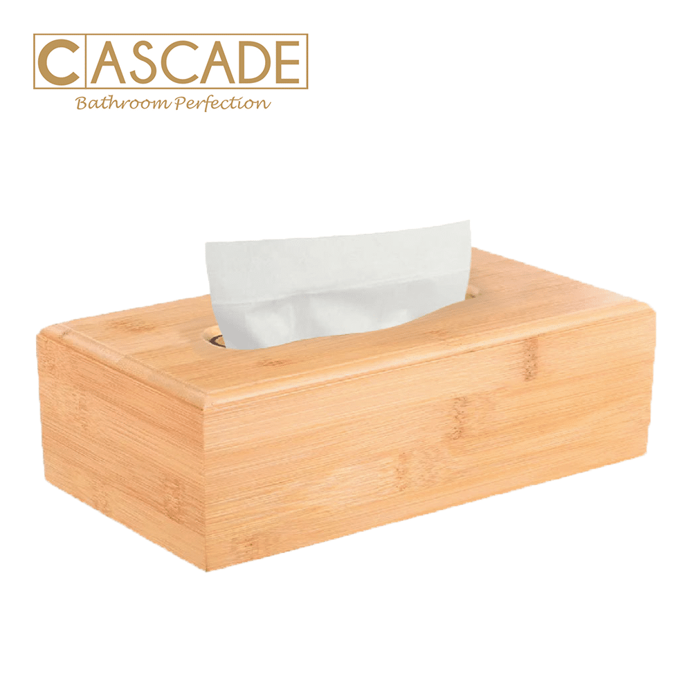 CASCADE RECT BAMBOO TISSUE HOLDER
