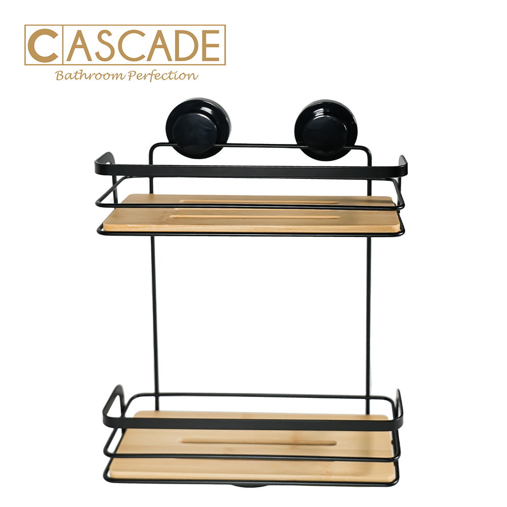 CASCADE 2 TIER WOODEN RACK WITH SUCTION