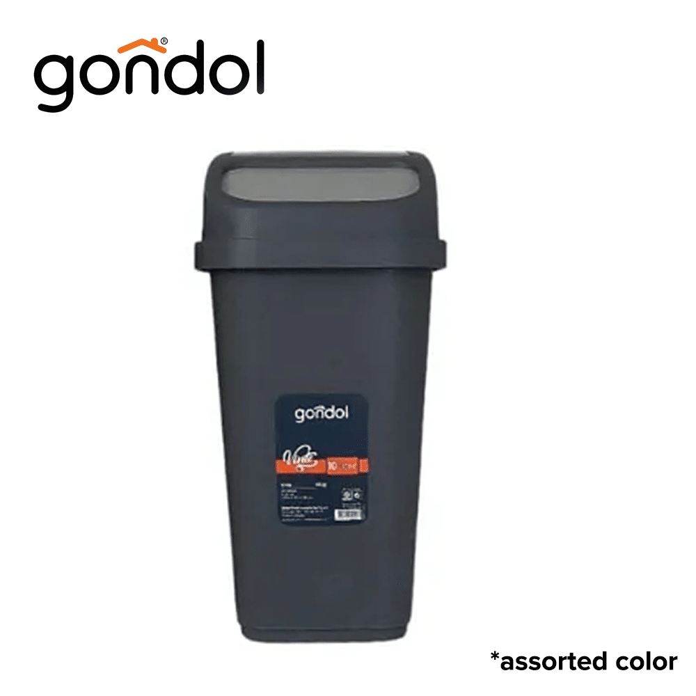 GONDOL VINTO TRASH BIN 10 LITERS ASSTD COLOR