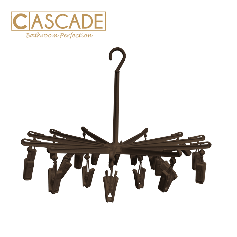 CASCADE UMBRELLA HANGER W/24 CLIPS GC-3228-24BROWN