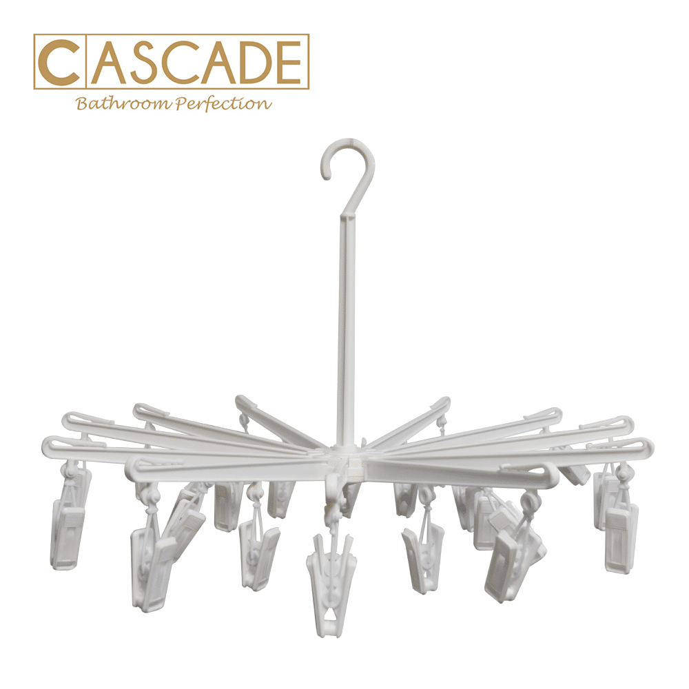 CASCADE UMBRELLA HANGER W/24 CLIPS GC-3228-24G WHT