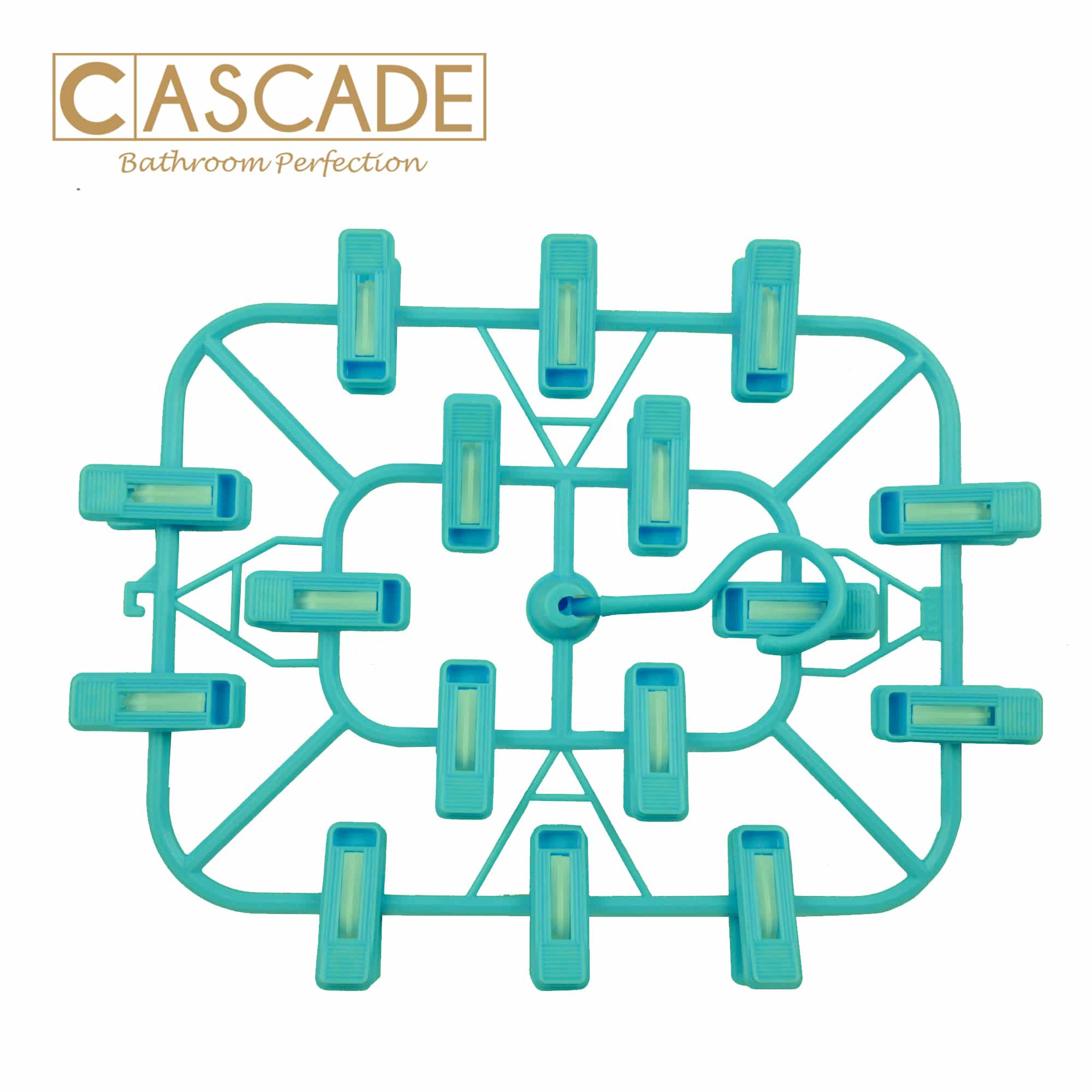 CASCADE SQUARE HANGER W/ 16CLIPS - GREEN