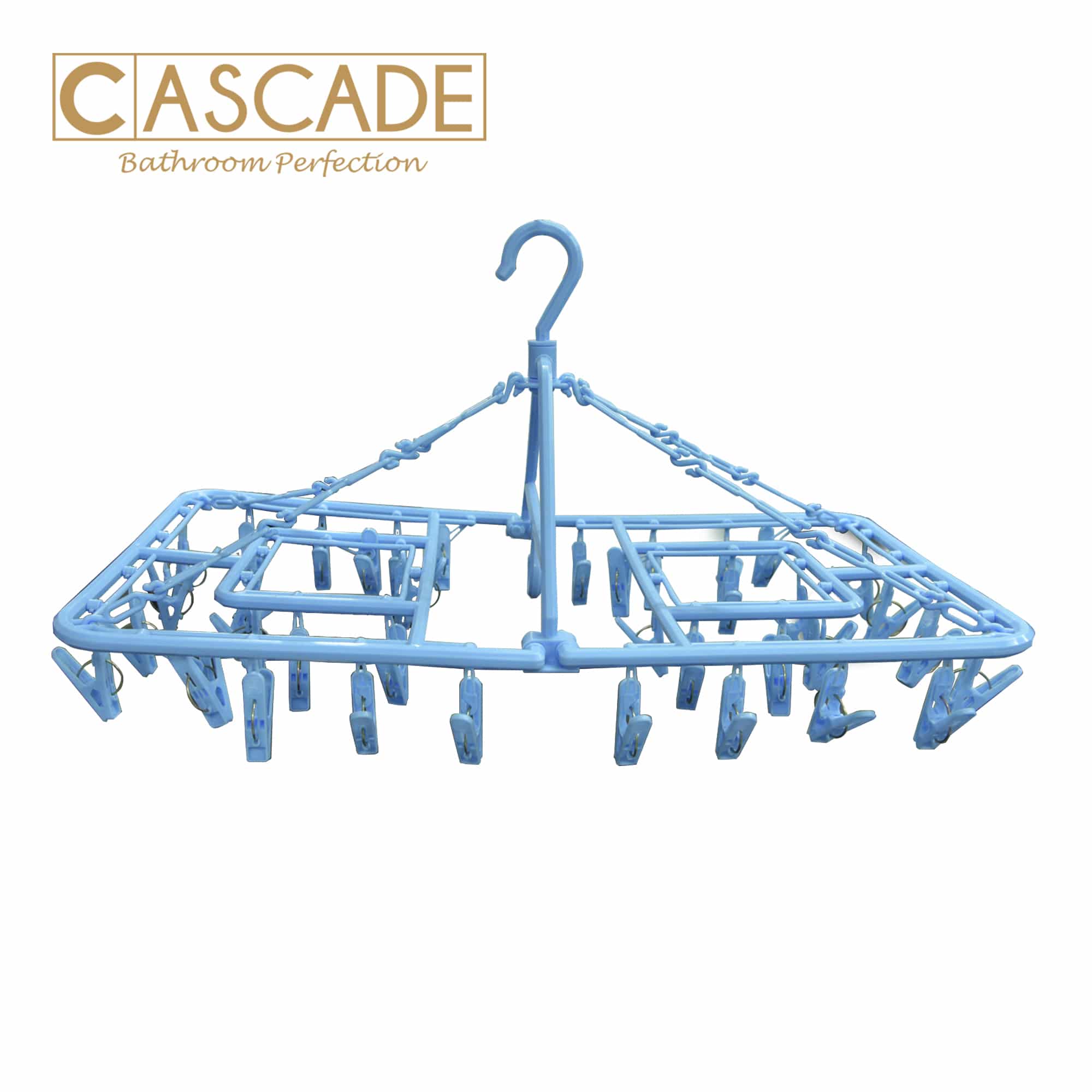 CASCADE RECTANGULAR HANGER WITH 38CLIPS - BLUE