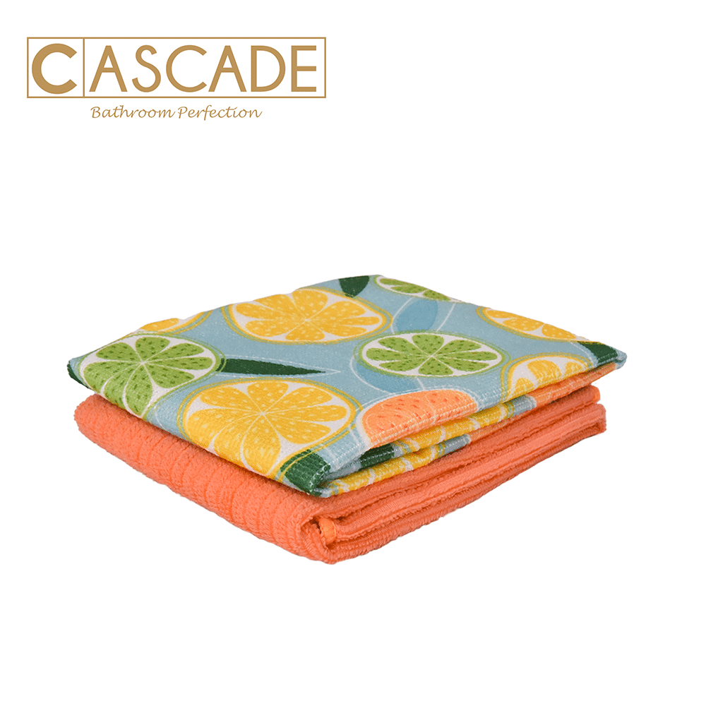 CASCADE SET OF 2 MICROFIBER KITCHEN TOWEL