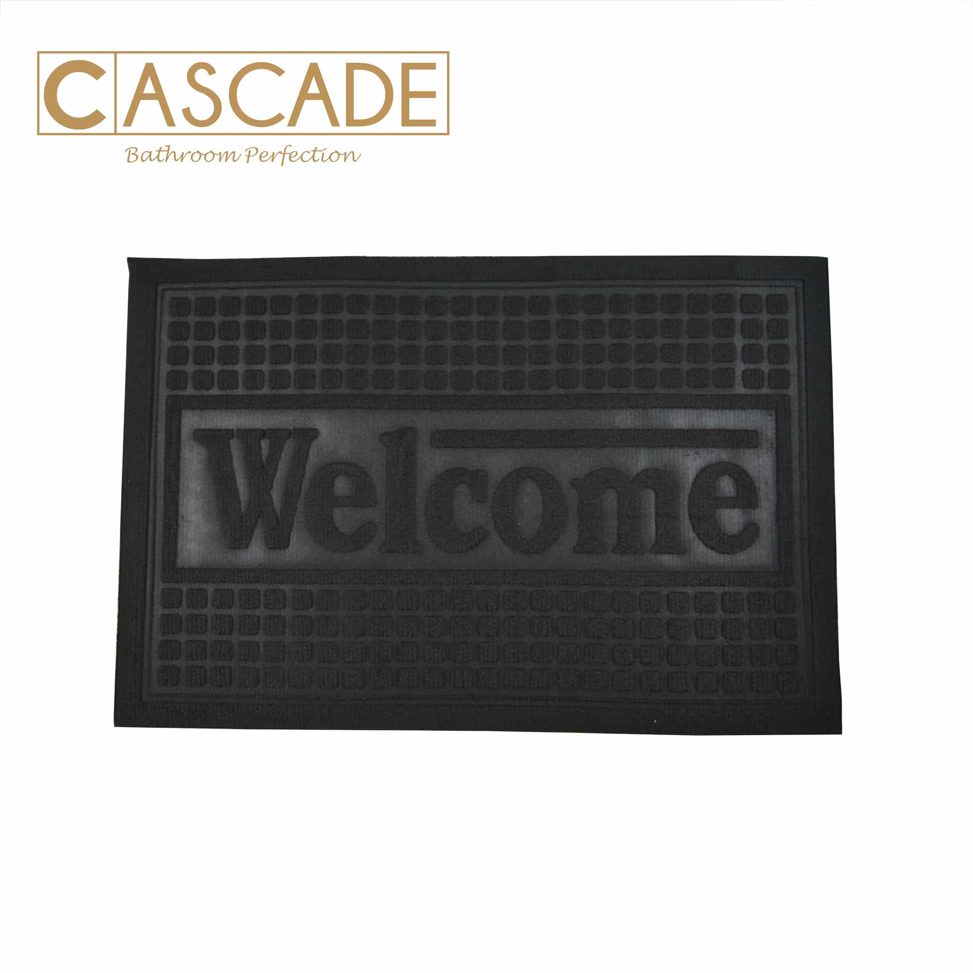 CASCADE BLOCKS RUBBER DOORMAT 40X60CM BLACK
