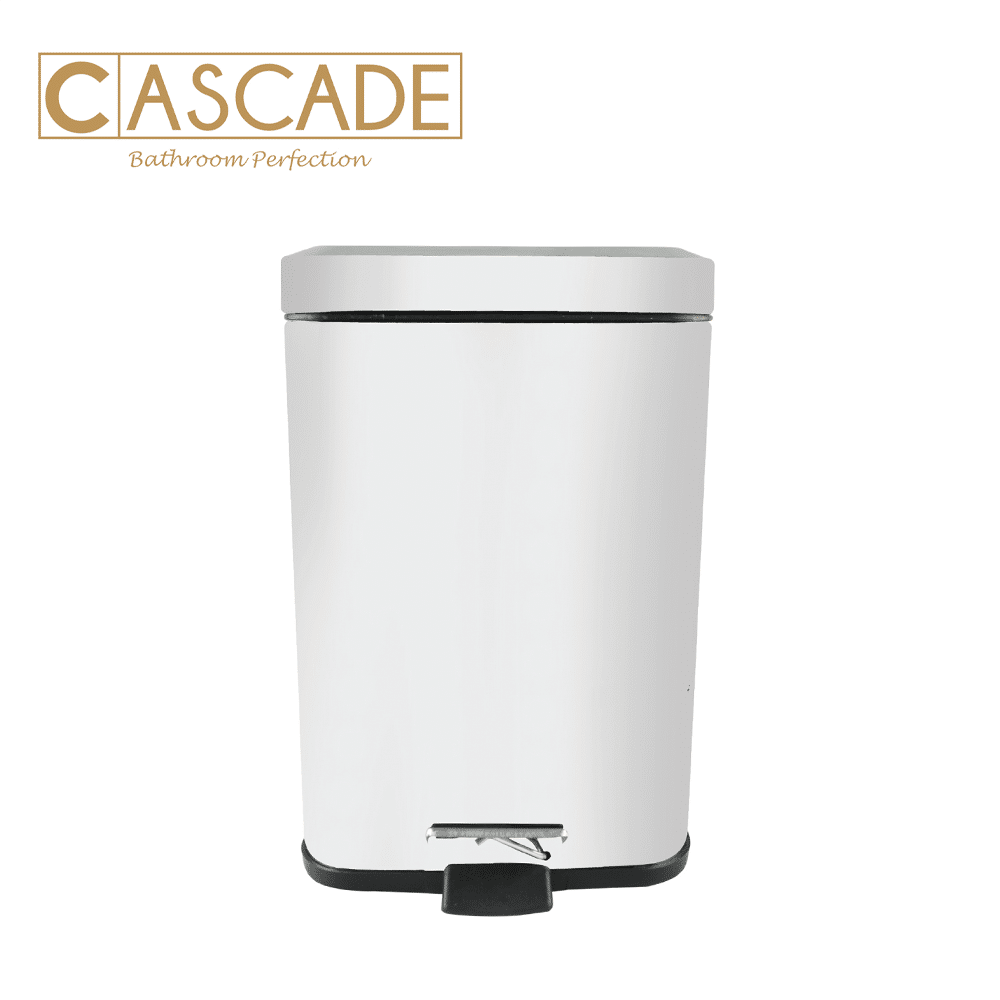 CASCADE STAINLESS STEEL 12LITERS SQUARE PEDAL BIN