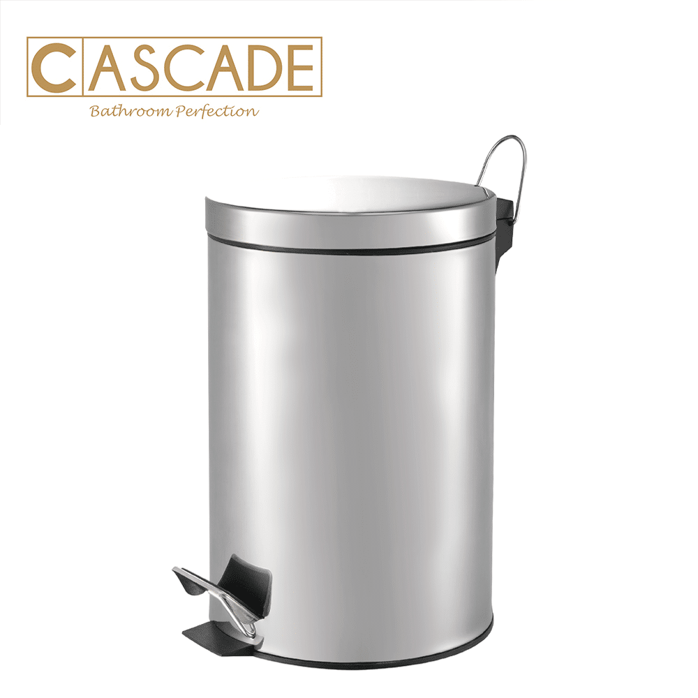 CASCADE 12 LITERS STAINLESS STEEL STEP BIN