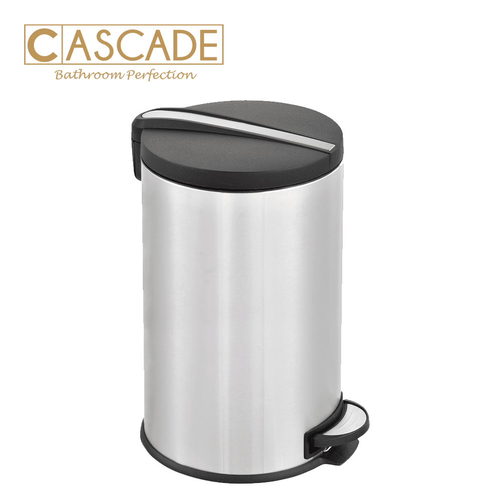 CASCADE 12LITERS STEP BIN STAINLESS STEEL