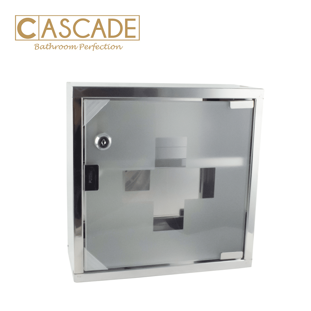 CASCADE SQUARE STAINLESS STEEL MEDICINE BOX