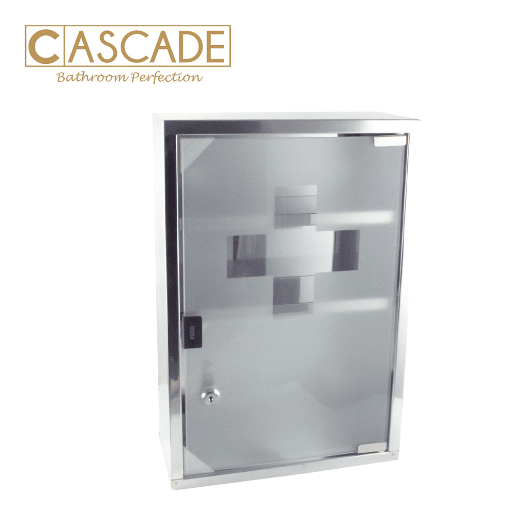 CASCADE RECTANGULAR STAINLESS STEEL MEDICINE BOX